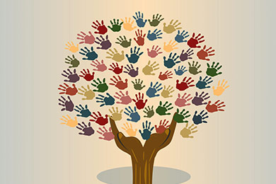 multicolored tree illustration
